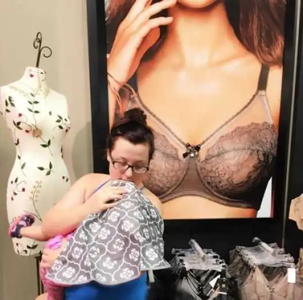 Mum slams department store who told her to breastfeed in the toilet